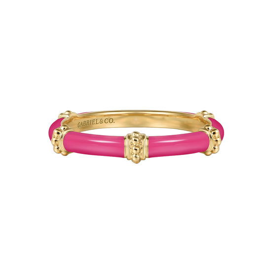Pink and Gold Stackable Ring