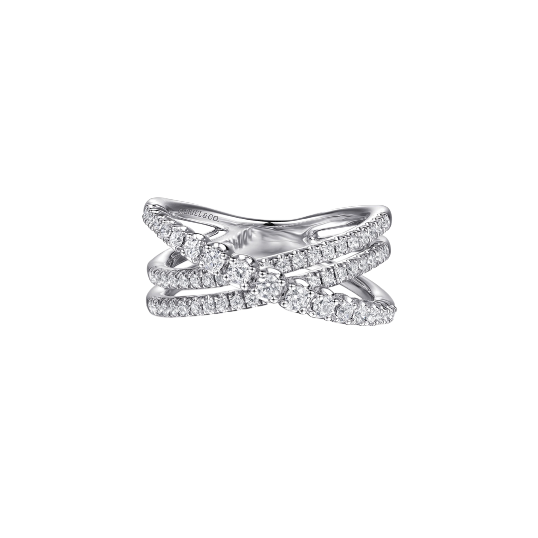 Criss Cross Diamond Ring
