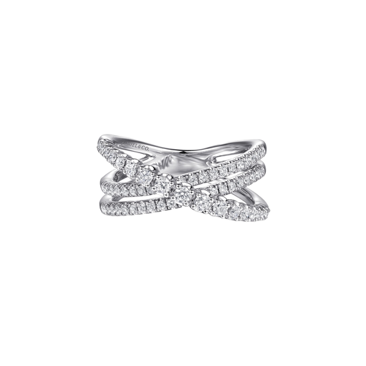 Criss Cross Diamond Ring