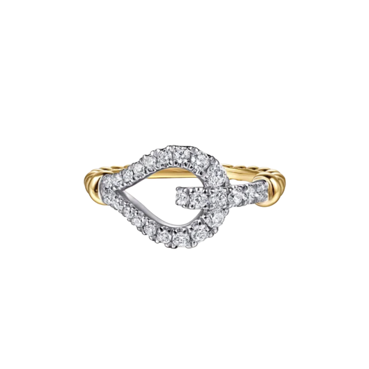 Horseshoe Link Diamond Ring