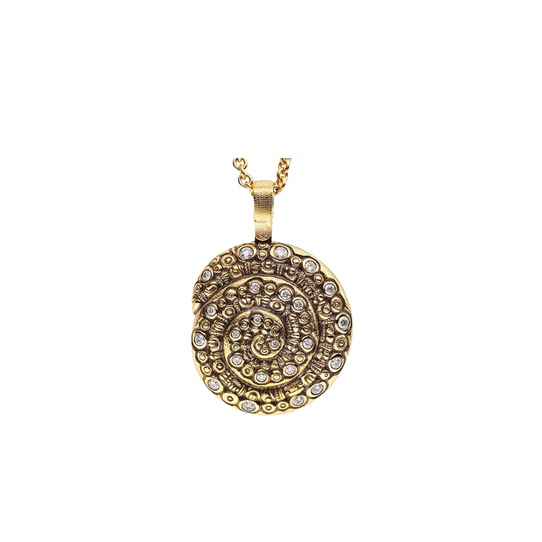 Nautilus Pendant Necklace with Diamonds