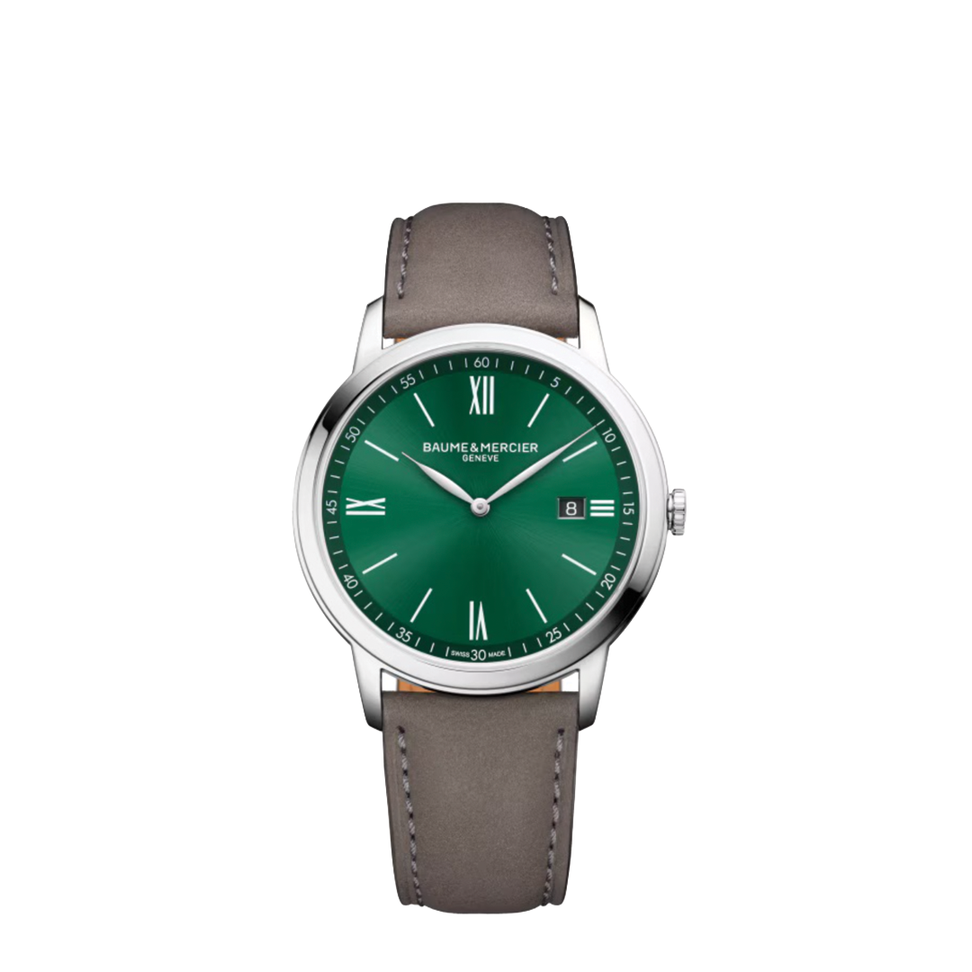 42mm Classima Watch with Green Sun-Satin Dial