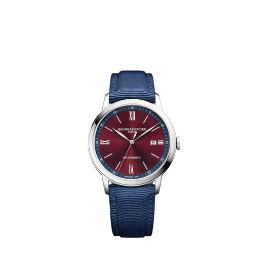 42mm Classima Watch with Sun-Satin Burgundy Dial