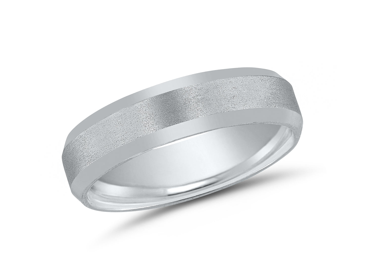 Satin Center Beveled Men's Band