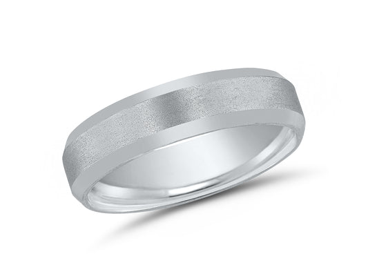 Satin Center Beveled Men's Band