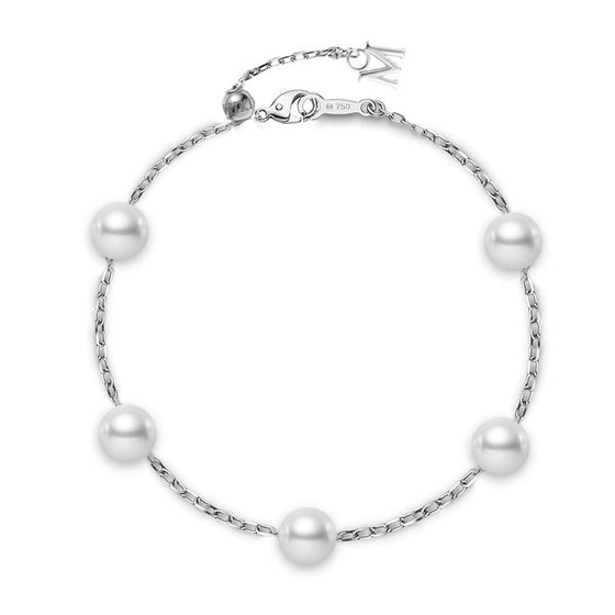 Akoya Cultured Pearl Station Bracelet