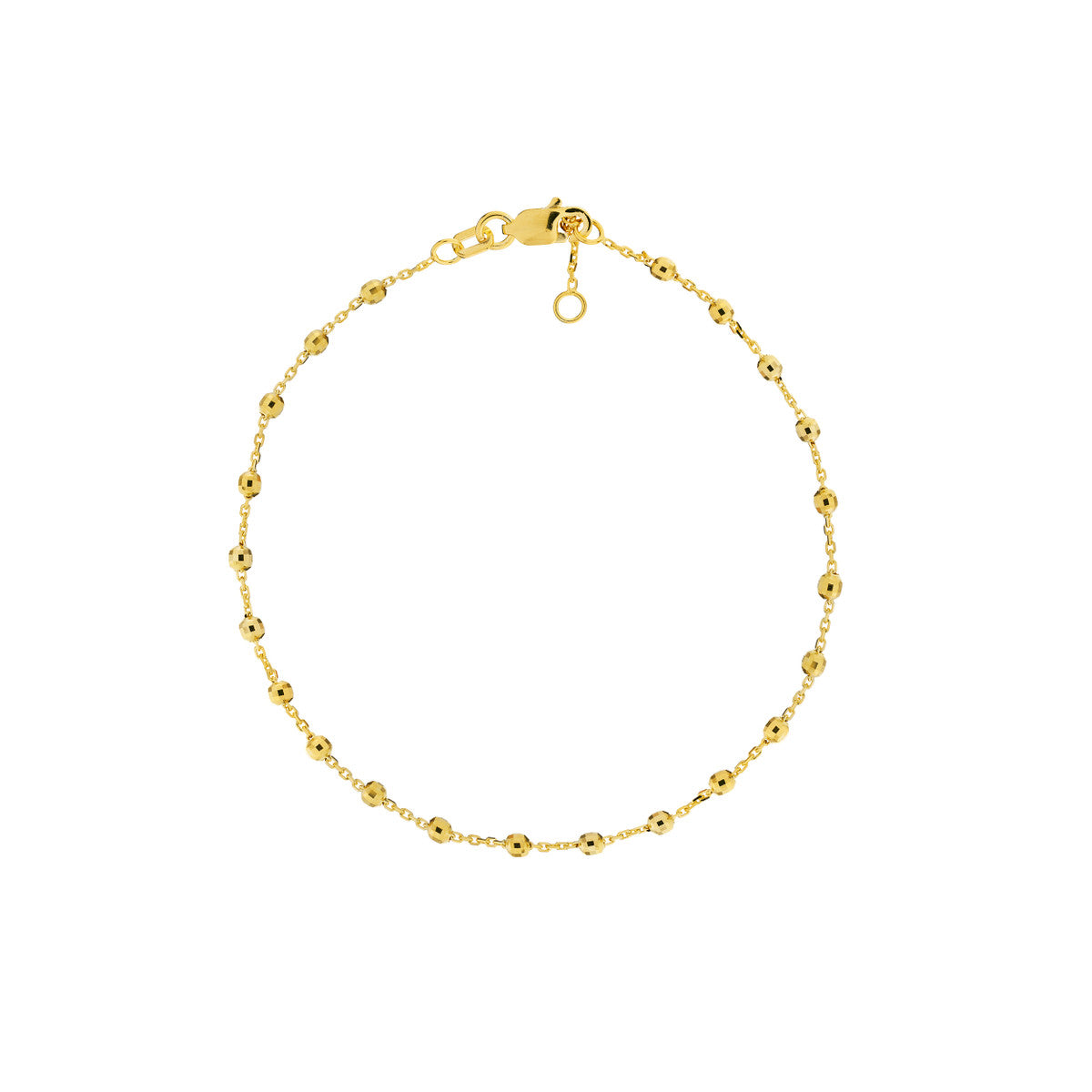 Bead Station Bracelet in Yellow Gold