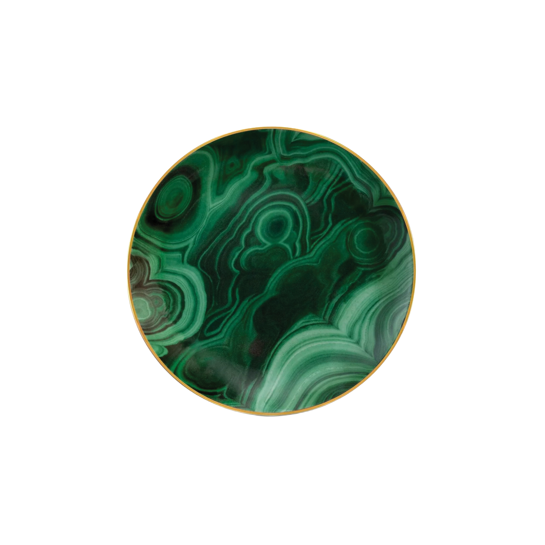 L'Objet Malachite Canape Plates Set