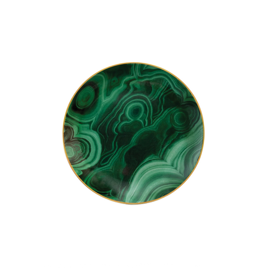 L'Objet Malachite Canape Plates Set