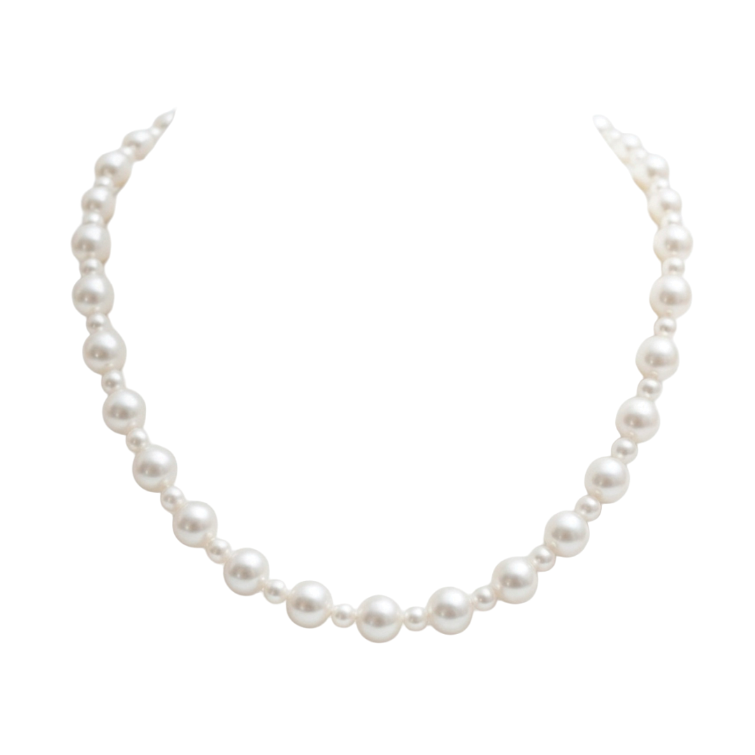 Alternating Size Akoya Pearl Necklace