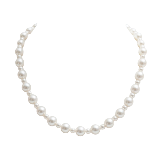 Alternating Size Akoya Pearl Necklace