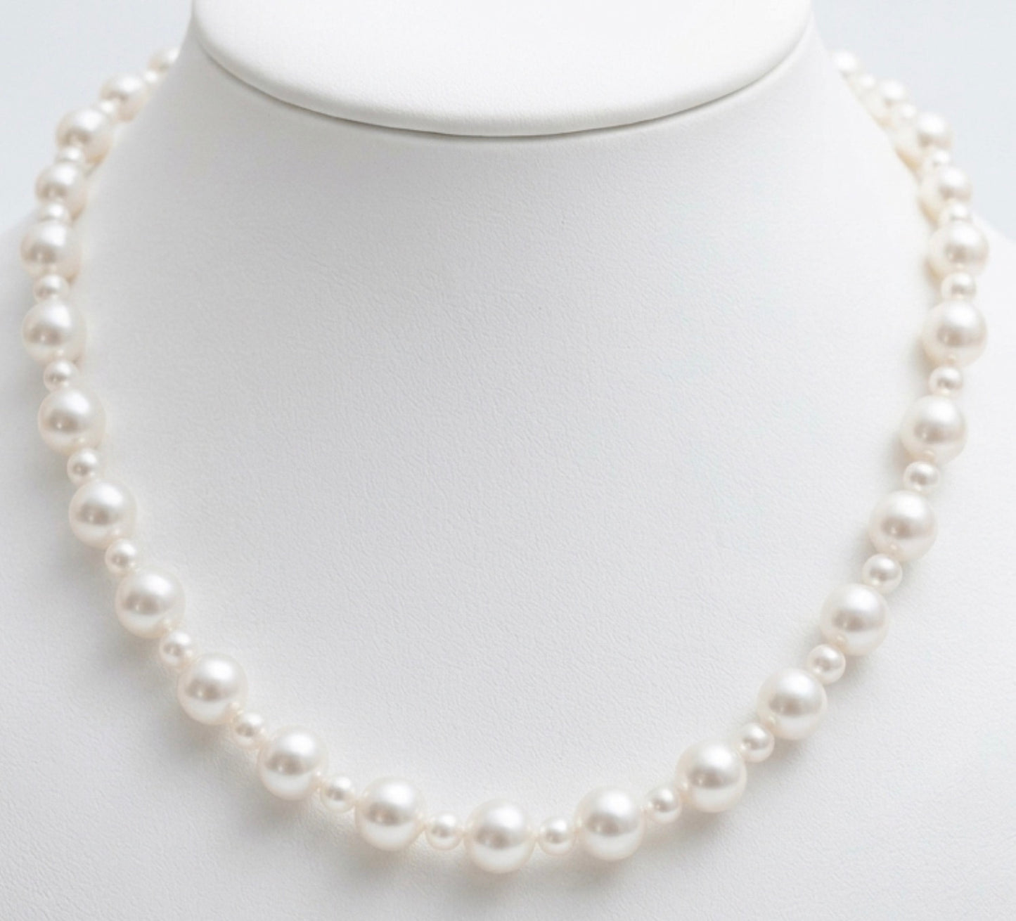Alternating Size Akoya Pearl Necklace