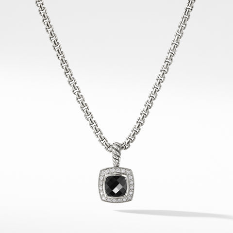 Pendant Necklace with Black Onyx and Diamonds