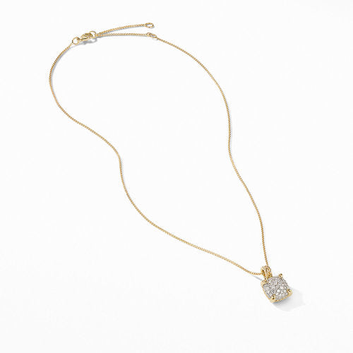 Chatelaine® Pendant Necklace in 18K Yellow Gold with Full Pavé Diamonds