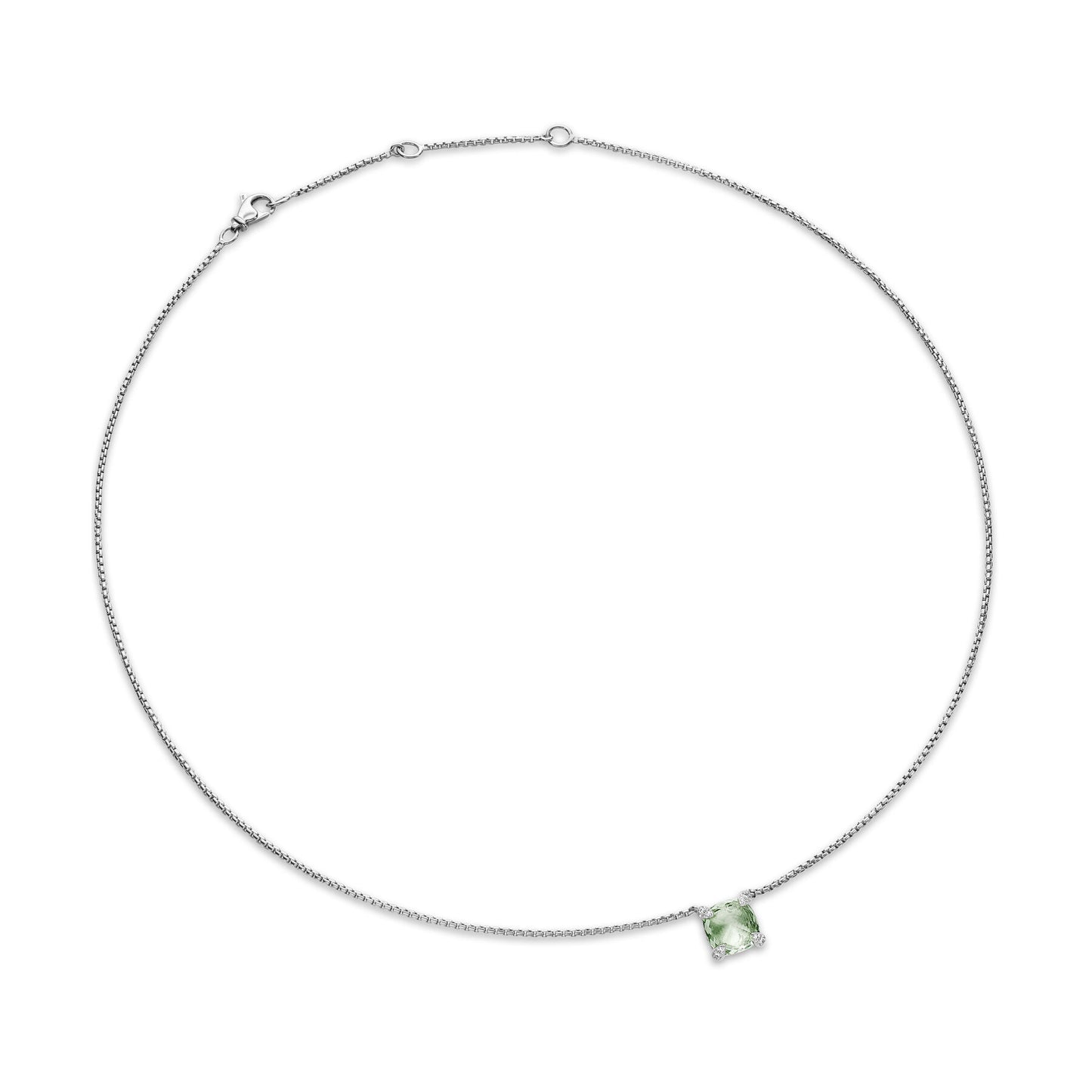 Chatelaine® Pendant Necklace with Prasiolite and Diamonds