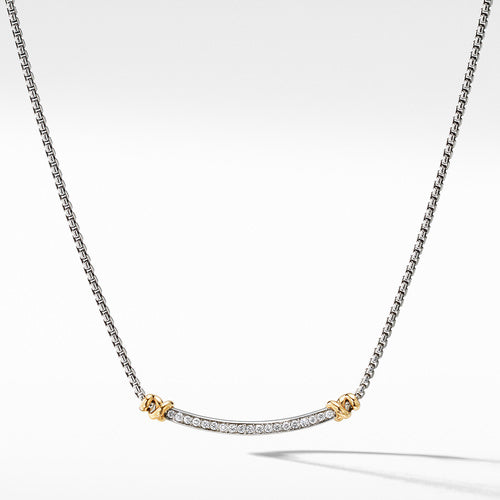Petite Helena Station Necklace with 18K Yellow Gold and Diamonds