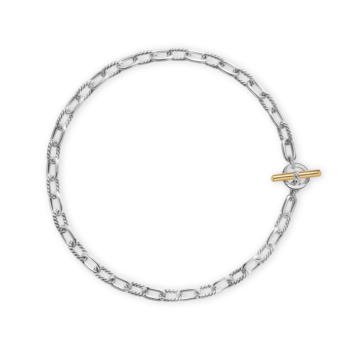 DY Madison® Toggle Chain Necklace in Sterling Silver with 18K Yellow Gold