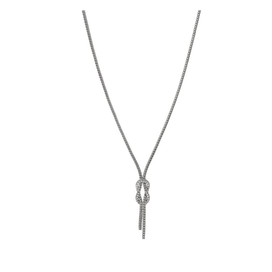 1.8mm Sterling Silver Love Knot Y Necklace