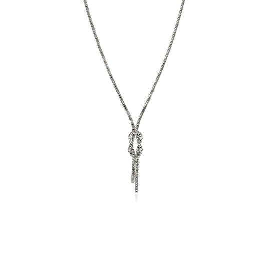 Love Knot Y Necklace in Sterling Silver