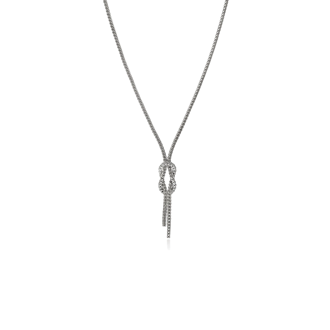 Love Knot Y Necklace in Sterling Silver