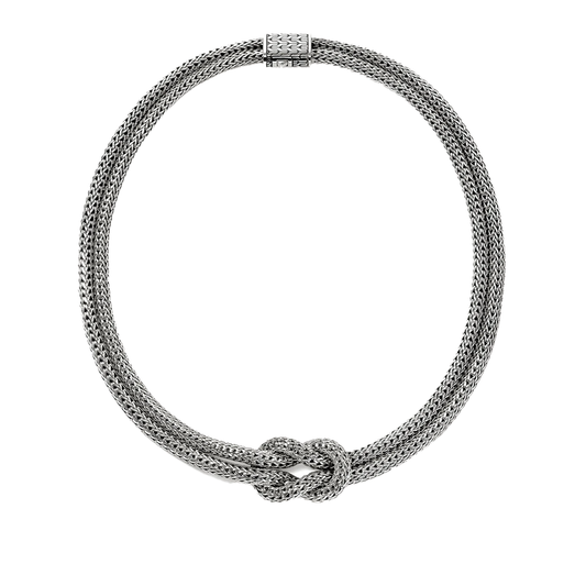 Classic Love Knot Double Row Necklace