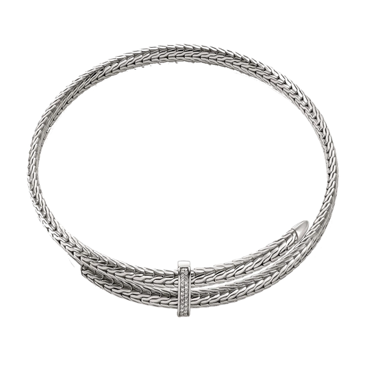 Flexible Spear Chocker Necklace with Diamonds