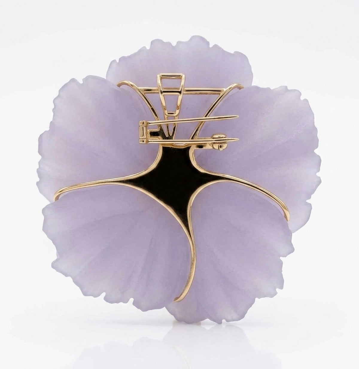 Flower Brooch with Diamond Accents