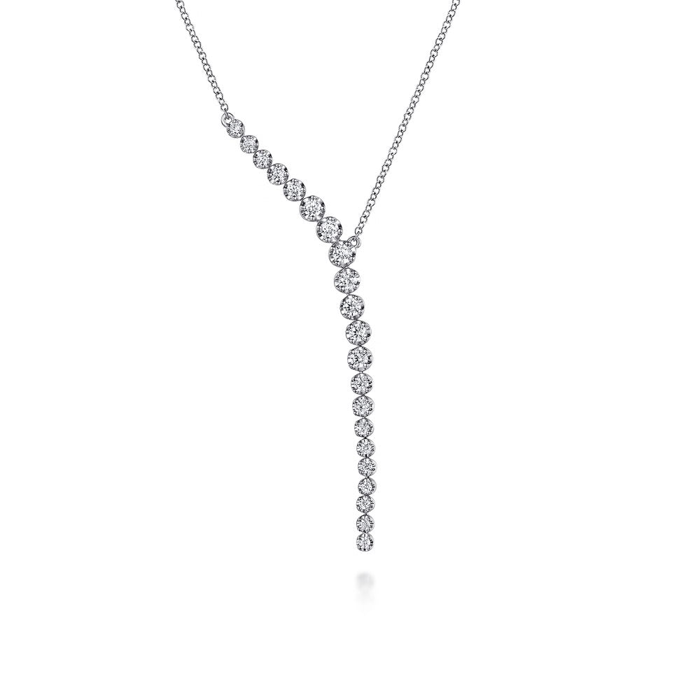 Kaslique Diamond 'Y' Necklace in 14K White Gold
