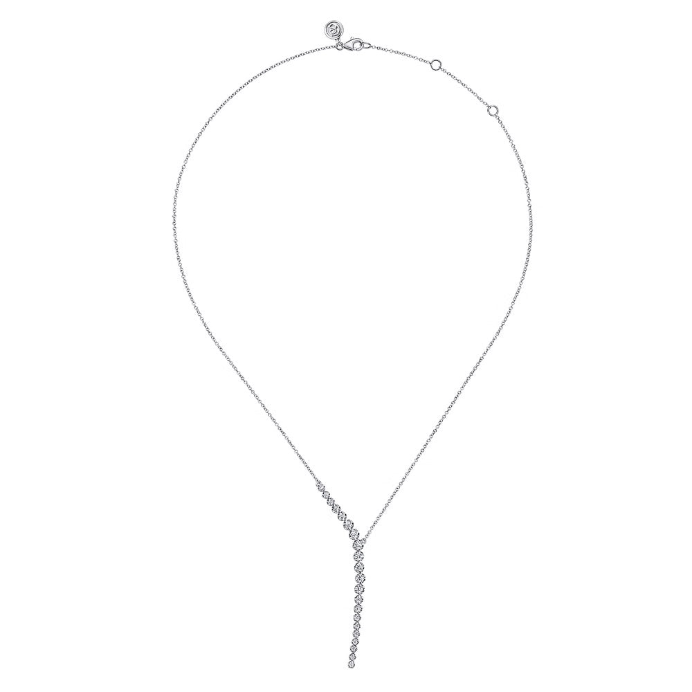 Kaslique Diamond 'Y' Necklace in 14K White Gold