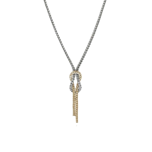 Love Knot Adjustable Two-Tone Chain Necklace