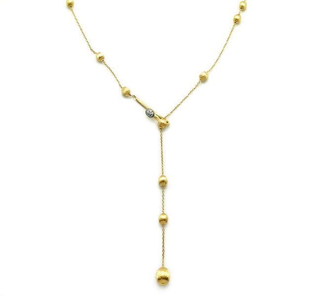 'Dancing In The Rain' Lariat Necklace with Diamond Hook Clasp