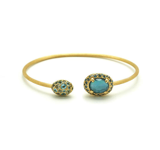 Dancing In The Rain Reverse Open Cuff Bangle