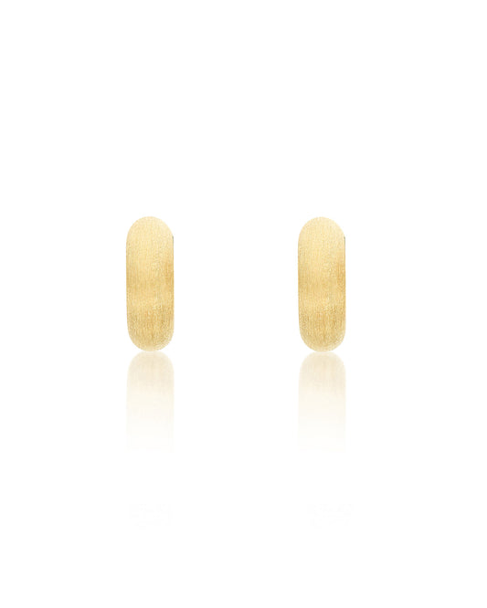 Hand Engraved Gold Hoop Earrings