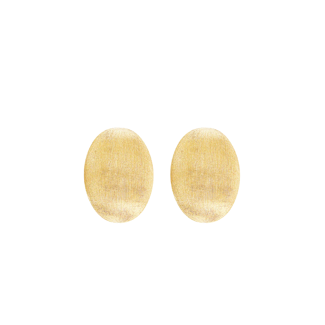 Large Hand Engraved Boule Stud Earrings