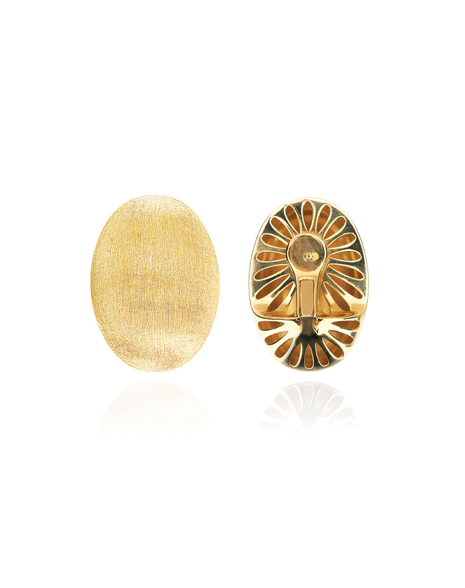 Large Hand Engraved Boule Stud Earrings