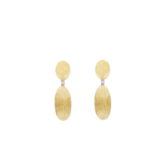 'Elite' Gold and Diamond Minimal Earrings in 18K Yellow Gold
