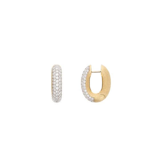 5-Row Hand Engraved Diamond Hoop Earrings
