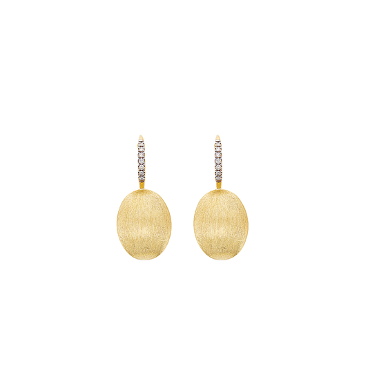 'Baby Ciliegine' Ball Drop Earrings with Diamond Pave