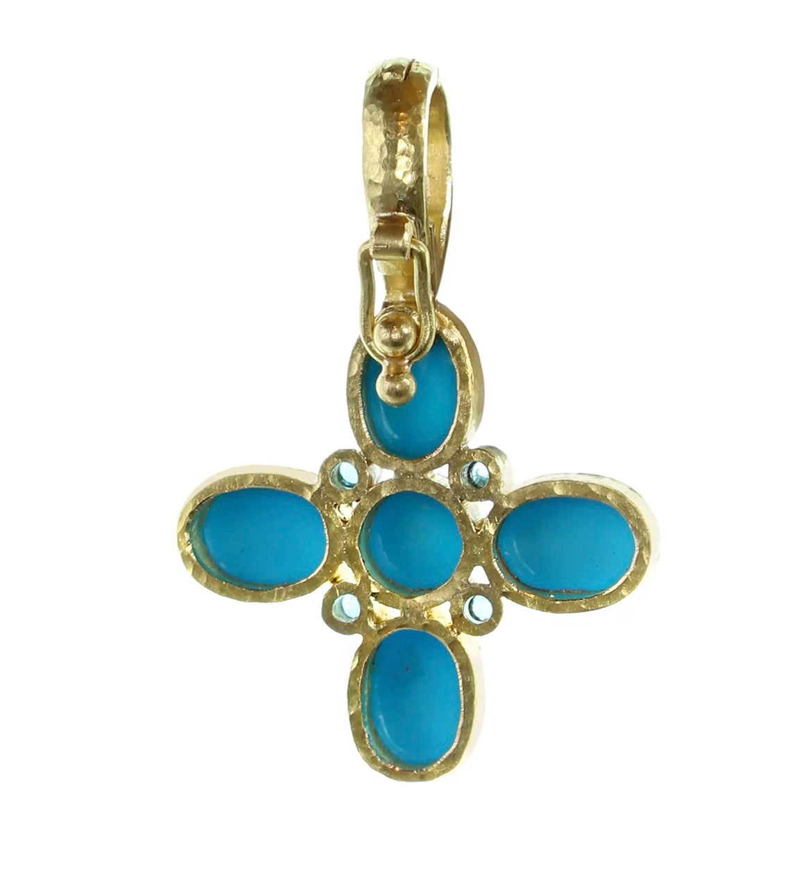 Sleeping Beauty Turquoise Clover Pendant