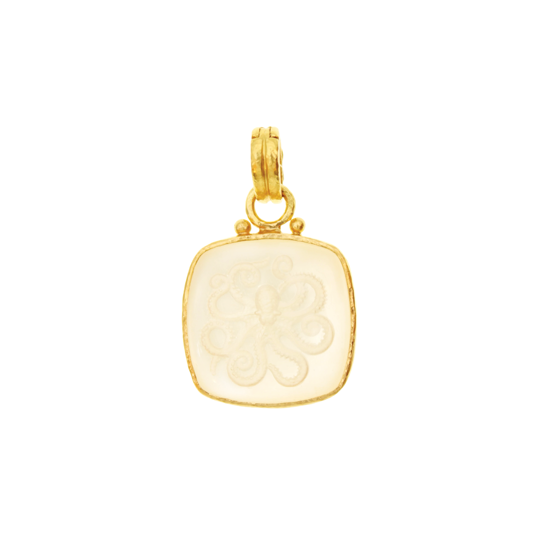 Rock Crystal Octopus Pendant