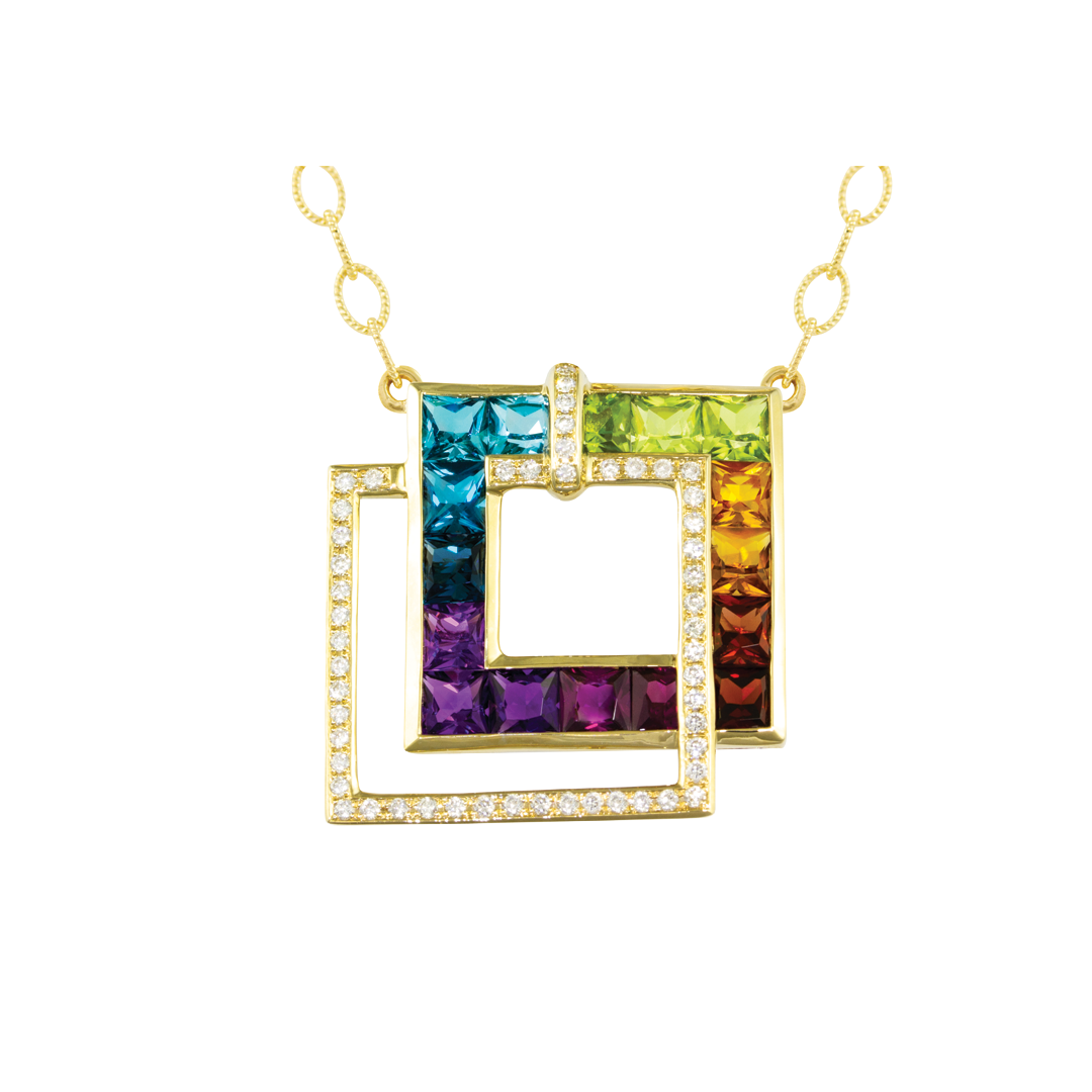Malibu Nouveau Necklace with Mixed Gemstones
