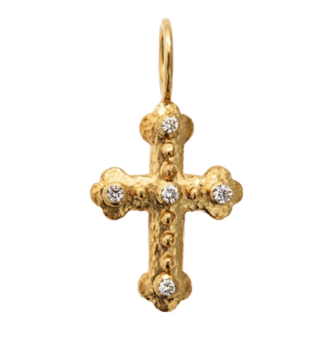 Diamond Byzantine Cross Pendant