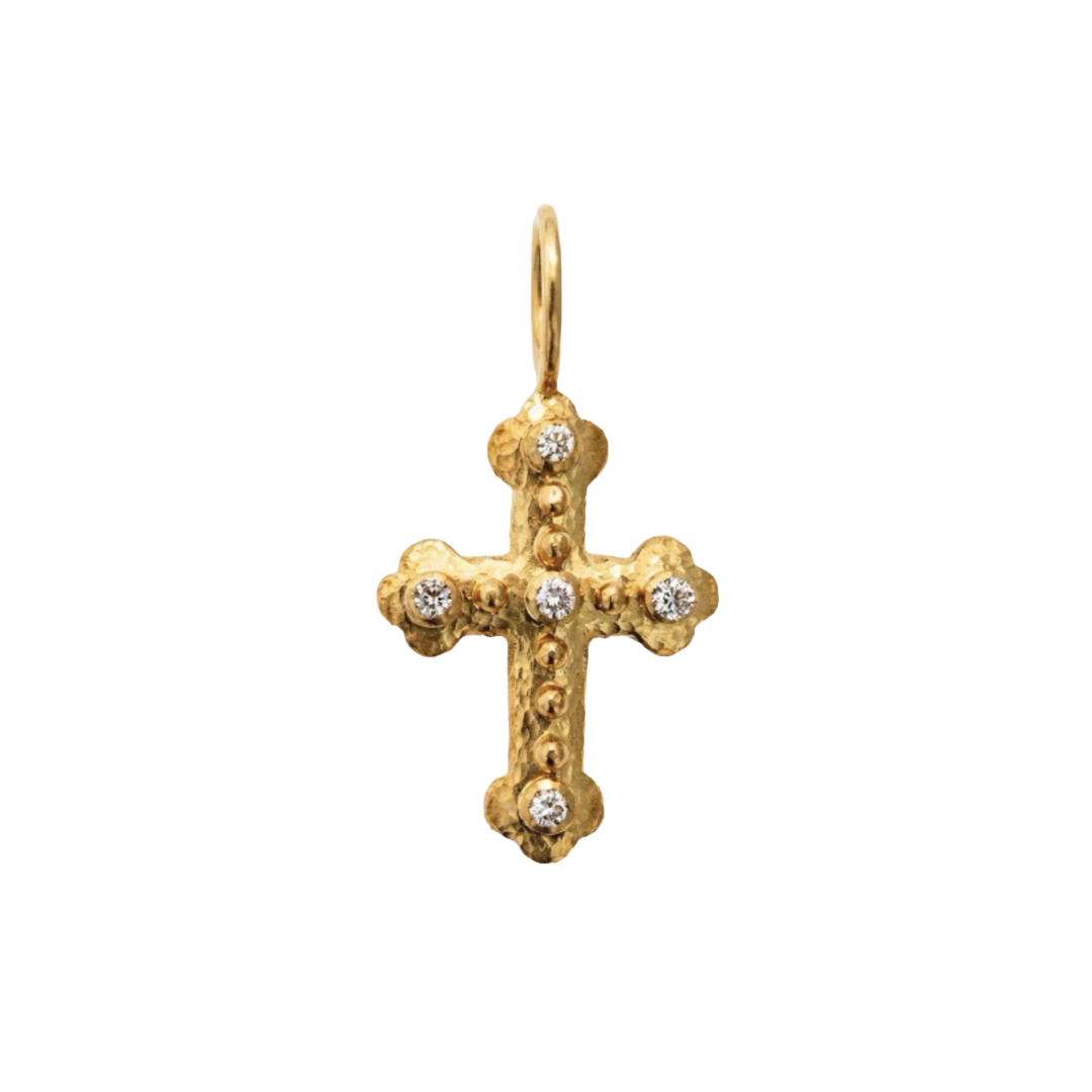 Diamond Byzantine Cross Pendant