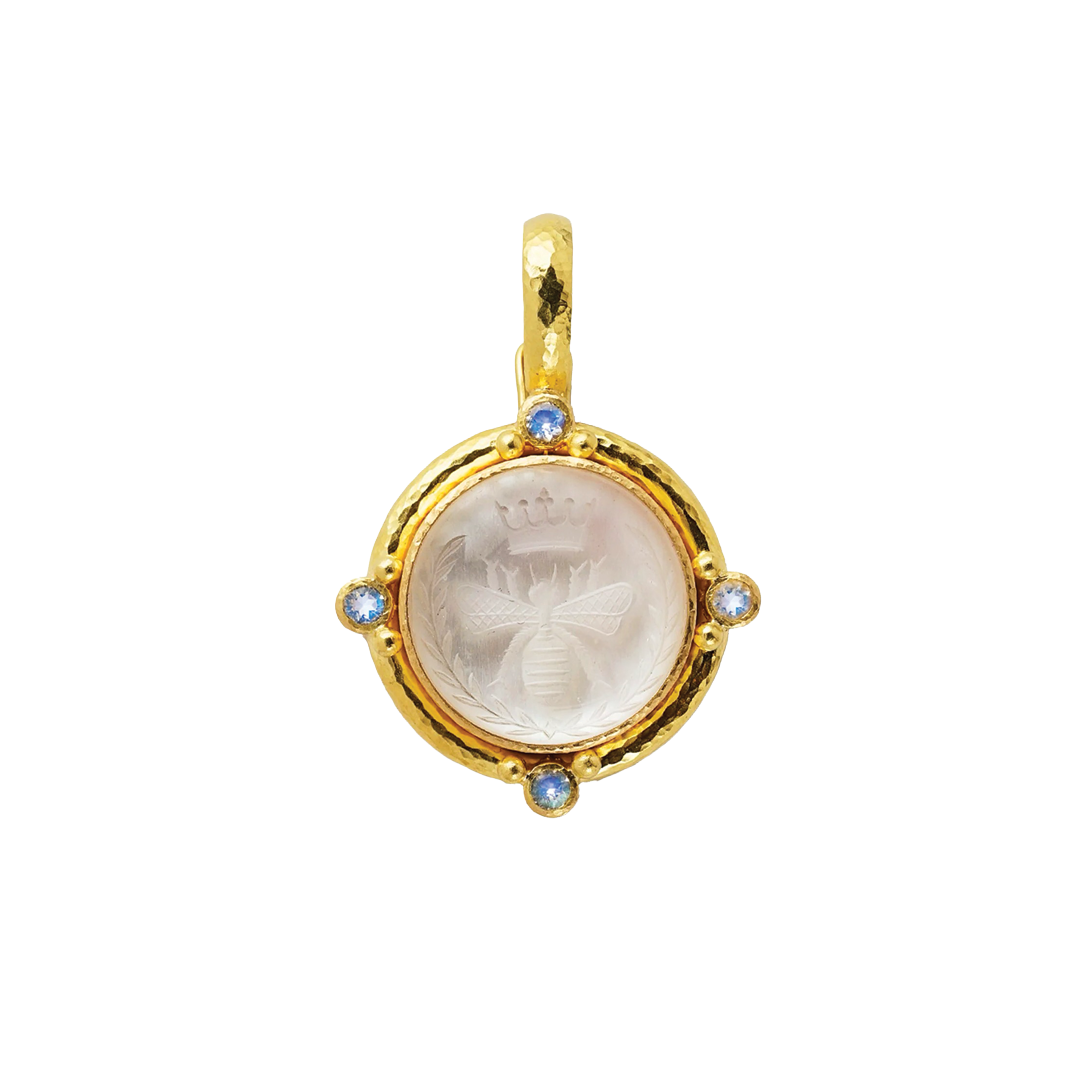 Rock Crystal Queen Bee Pendant