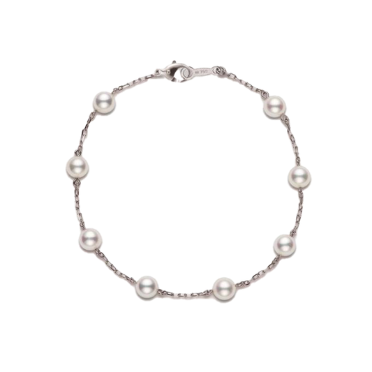 Akoya Cultured Pearl Station Bracelet