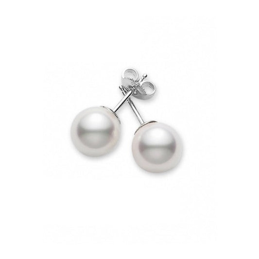 6.5mm Akoya Pearl Stud Earrings with White Gold