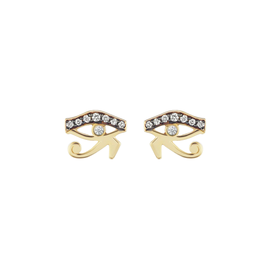 Eye of Horus Earrings with Diamonds