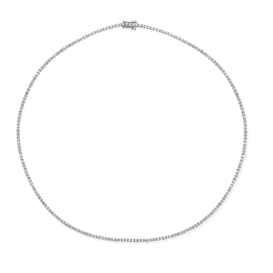 Diamond Tennis Necklace in White Gold