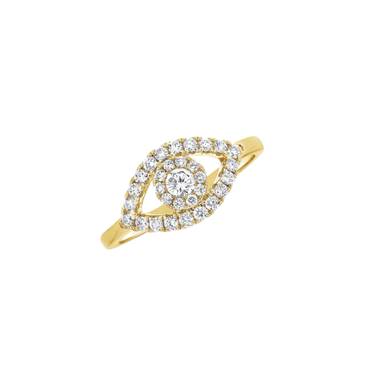 Diamond Evil Eye Ring