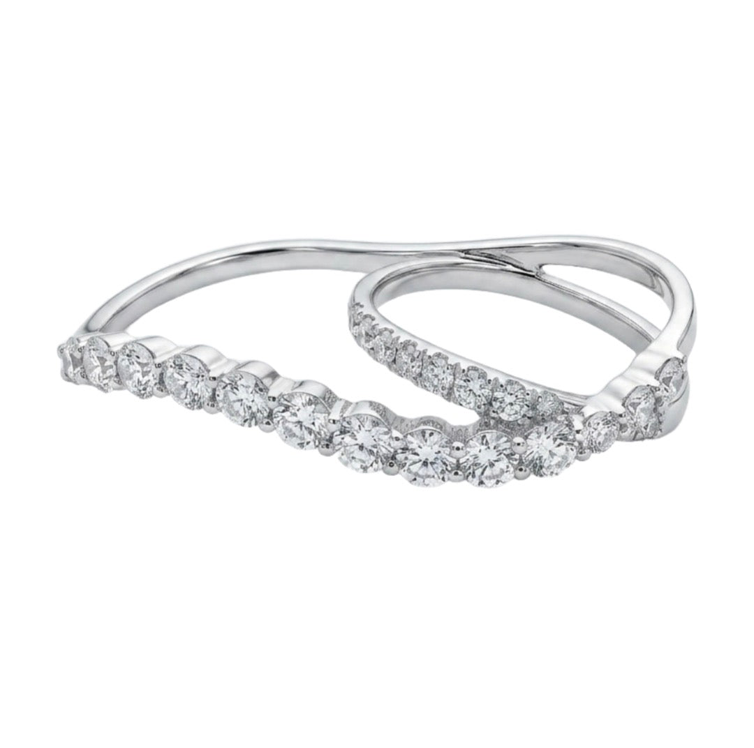 2-Finger Crossover Diamond Ring